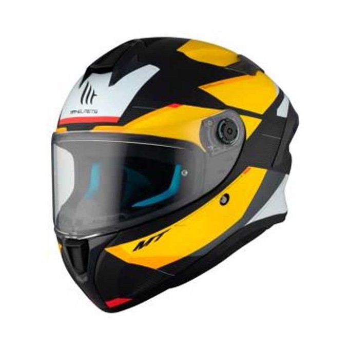 CASCO MT HELMETS TARGO S BRIK C3 MATE NEGRO / AMARILLO  / ROJO