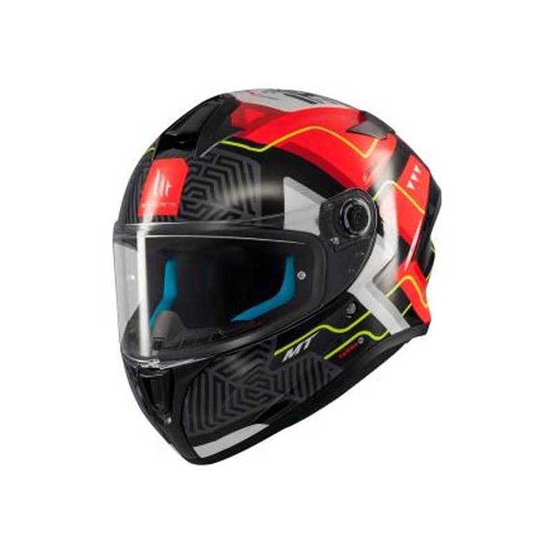 CASCO MT HELMETS TARGO S BRIK C5 BRILLO NEGRO / ROJO