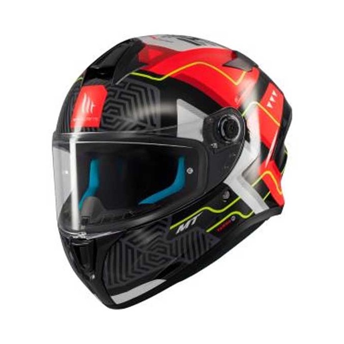CASCO MT HELMETS TARGO S BRIK C5 BRILLO NEGRO / ROJO
