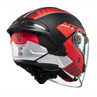 CASCO MT HELMETS JET COSMO SV CRUISER B5 MATE NEGRO / ROJO