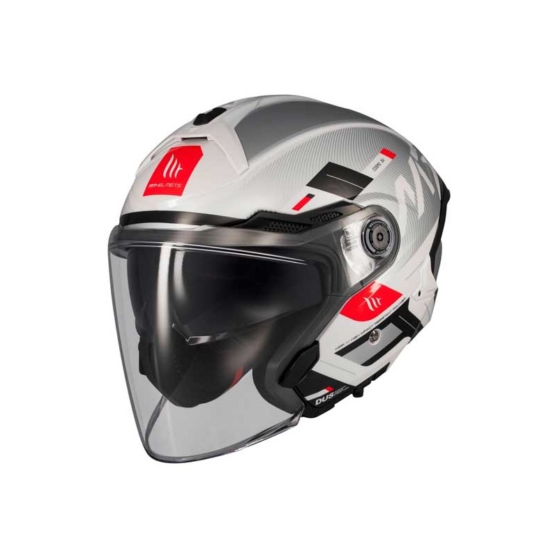 CASCO MT HELMETS JET COSMO SV SILENCE A2 BRILLO PLATA