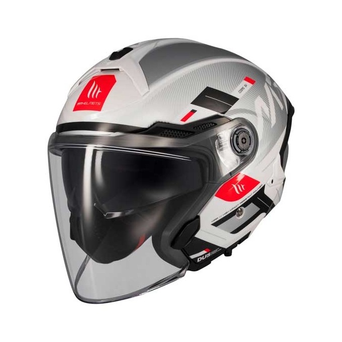 CASCO MT HELMETS JET COSMO SV SILENCE A2 BRILLO PLATA