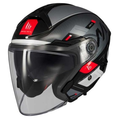 CASCO MT HELMETS JET COSMO SV SILENCE B2 BRILLO NEGRO