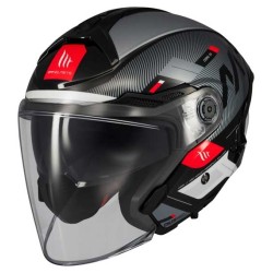 CASCO MT HELMETS JET COSMO SV SILENCE B2 BRILLO NEGRO