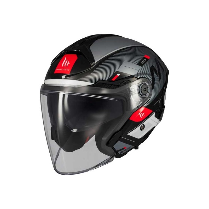 CASCO MT HELMETS JET COSMO SV SILENCE B2 BRILLO NEGRO