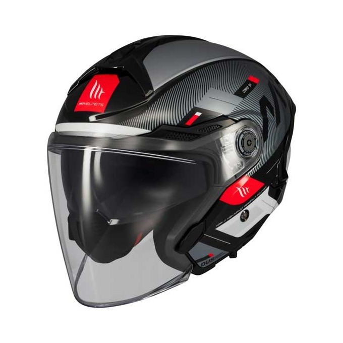 CASCO MT HELMETS JET COSMO SV SILENCE B2 BRILLO NEGRO