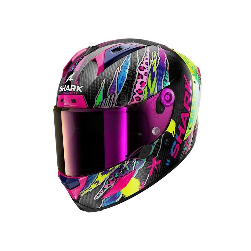CASCO SHARK AERON FAWN NEGRO / VIOLETA / AMARILLO