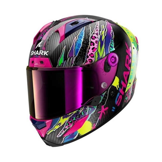 CASCO SHARK AERON FAWN NEGRO / VIOLETA / AMARILLO