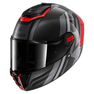 CASCO SHARK SPARTAN RS CARBON SHAWN NEGRO / NARANJA / PLATEADO