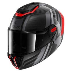 CASCO SHARK SPARTAN RS CARBON SHAWN NEGRO / NARANJA / PLATEADO