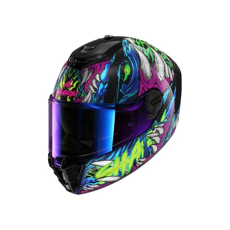 CASCO SHARK SPARTAN RS SHAYTAN NEGRO / VERDE / VIOLETA