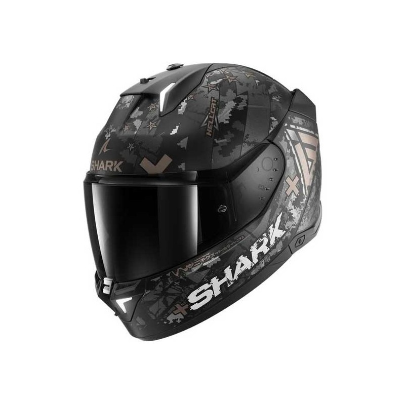 CASCO SHARK SKWAL¡3 HELLCAT MAT NEGRO CHROM / ANTARCITA