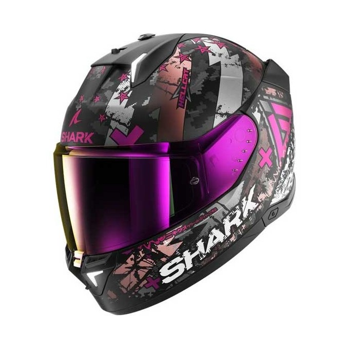 CASCO SHARK SKWAL¡3 HELLCAT NEGRO CHROM / AZUL