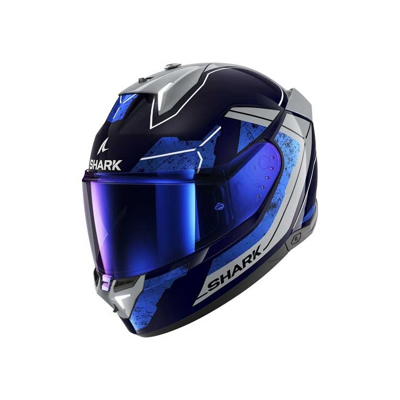CASCO SHARK SKWAL¡3 RHAD AZUL CHROM / PLATA