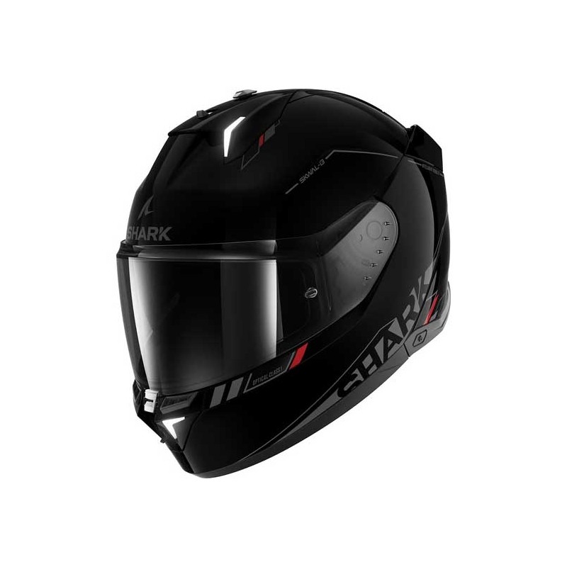 CASCO SHARK SKWAL¡3 BLANK SP NEGRO / ANTARCITA / ROJO
