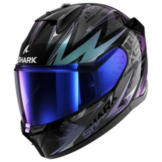 CASCO SHARK D-SKWAL-3 BLAST-R NEGRO-VERDE BRILLO