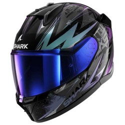 CASCO SHARK D-SKWAL-3 BLAST-R NEGRO-VERDE BRILLO