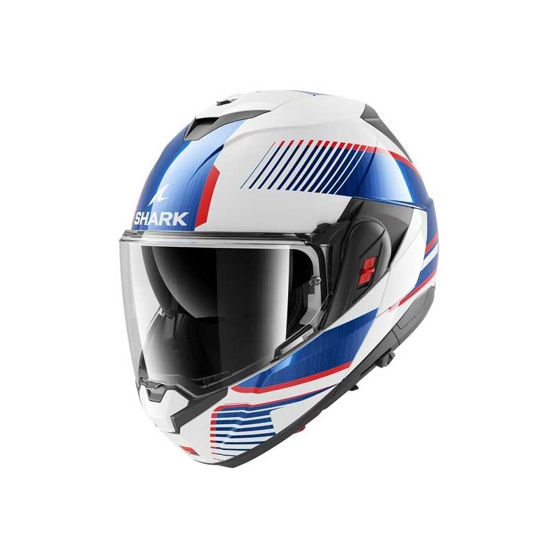 CASCO MODULAR SHARK OXO SIKTER ER BLANCO CHROME / AZUL