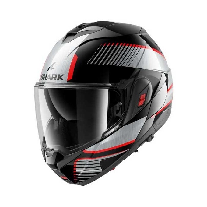 CASCO MODULAR SHARK OXO SIKTER NEGRO CHROM / PLATA