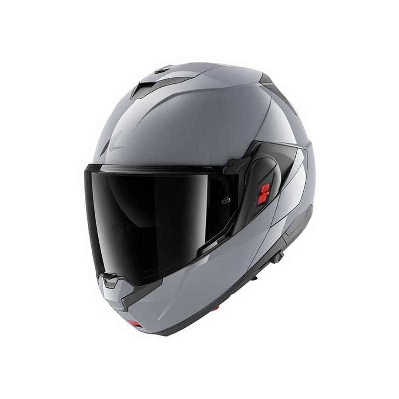 CASCO MODULAR SHARK OXO DARK SHADOW GRIS METAL
