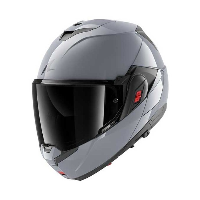 CASCO MODULAR SHARK OXO DARK SHADOW GRIS METAL