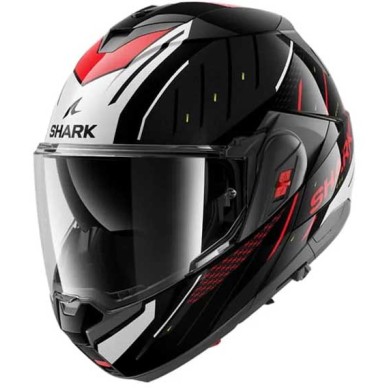 CASCO MODULAR SHARK OXO RYDGER NEGRO / PLATA / ROJO
