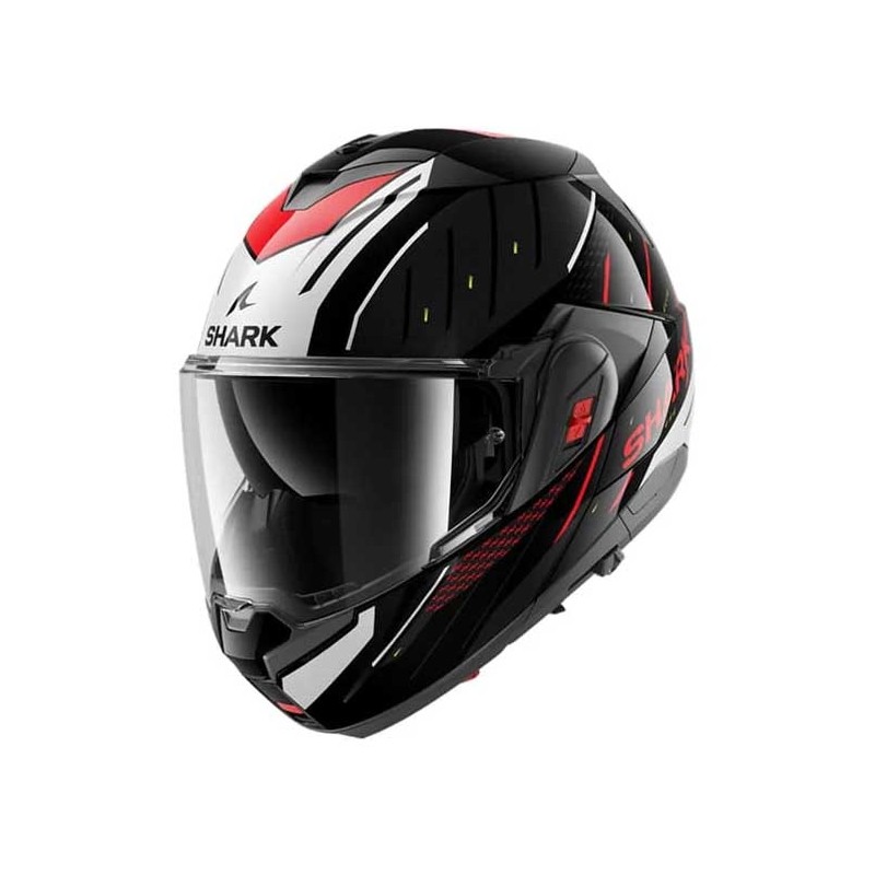 CASCO MODULAR SHARK OXO RYDGER NEGRO / PLATA / ROJO