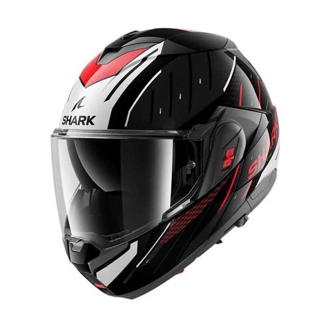 CASCO MODULAR SHARK OXO RYDGER NEGRO / PLATA / ROJO