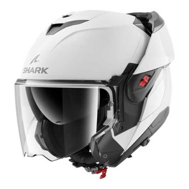 CASCO MODULAR SHARK OXO BLANK BLANCO PERLA