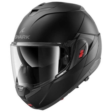 CASCO MODULAR SHARK OXO BLANK MAT NEGRO MATE