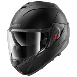 CASCO MODULAR SHARK OXO BLANK MAT NEGRO MATE