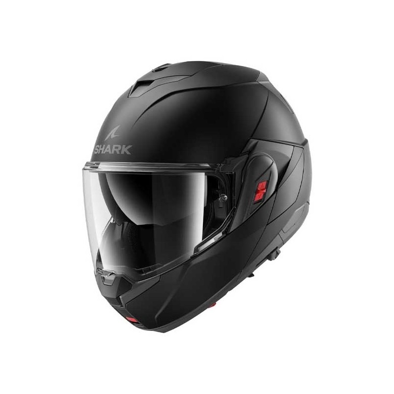 CASCO MODULAR SHARK OXO BLANK MAT NEGRO MATE