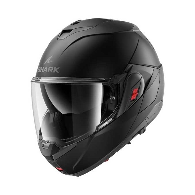 CASCO MODULAR SHARK OXO BLANK MAT NEGRO MATE