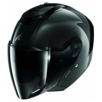 CASCO SHARK JET RS JET CARBON DARK SHADOW GRIS BRILLO