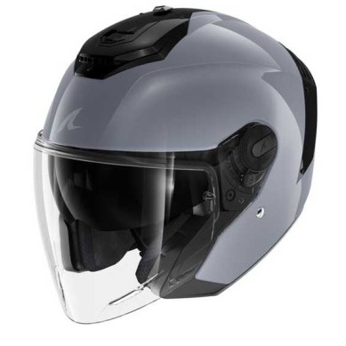 CASCO SHARK  JET RS JET BLANK GRIS BRILLO