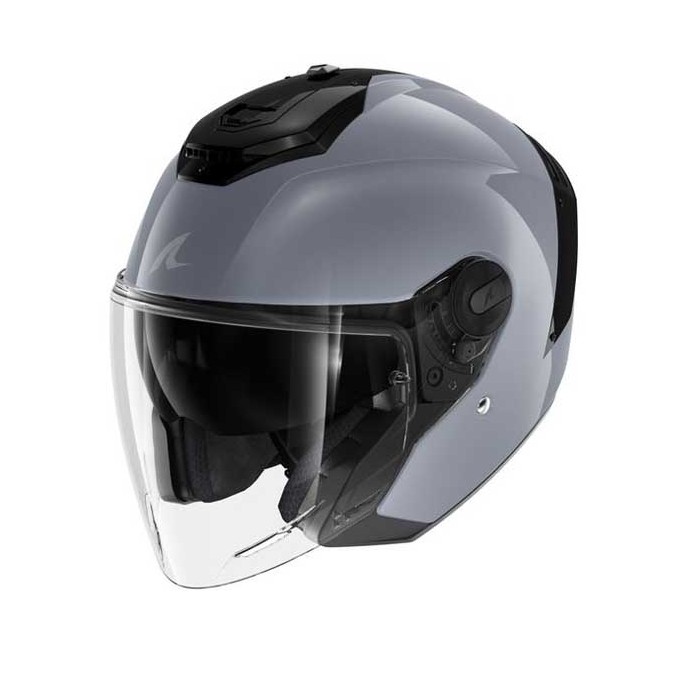 CASCO SHARK  JET RS JET BLANK GRIS BRILLO