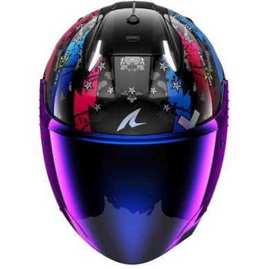 CASCO SHARK SKWAL¡3 JET HELLCAT MAT NEGRO CHROM / ANTARCITA