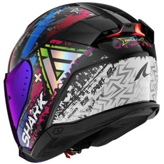 CASCO SHARK SKWAL¡3 JET HELLCAT MAT NEGRO CHROM / ANTARCITA