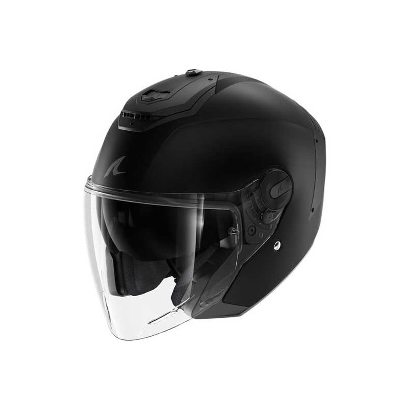 CASCO SHARK SKWAL JET BLANK MATE NEGRO MATE