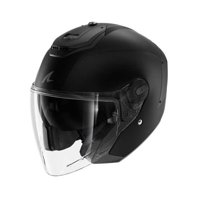 CASCO SHARK SKWAL JET BLANK MATE NEGRO MATE