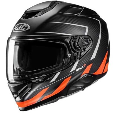 CASCO MOTO INTEGRAL HJC RPHA 71 CARBON CANO NEGRO / NARANJA