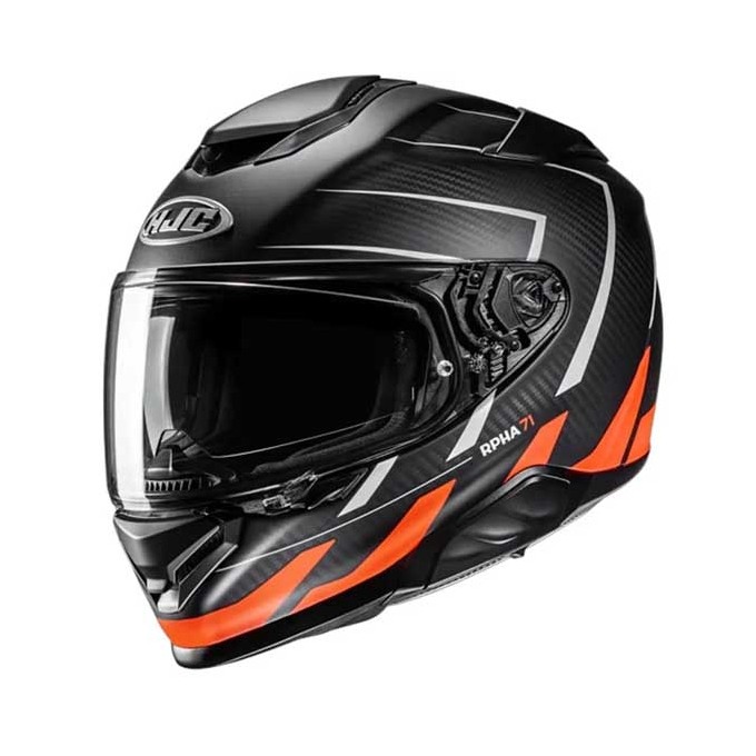 CASCO MOTO INTEGRAL HJC RPHA 71 CARBON CANO NEGRO / NARANJA
