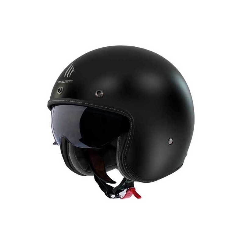 CASCO MT HELMETS JET LE MANS 2 SV S CHROME A2 MATE NEGRO