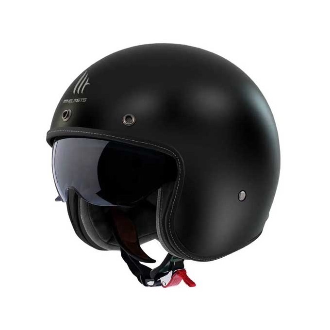 CASCO MT HELMETS JET LE MANS 2 SV S CHROME A2 MATE NEGRO