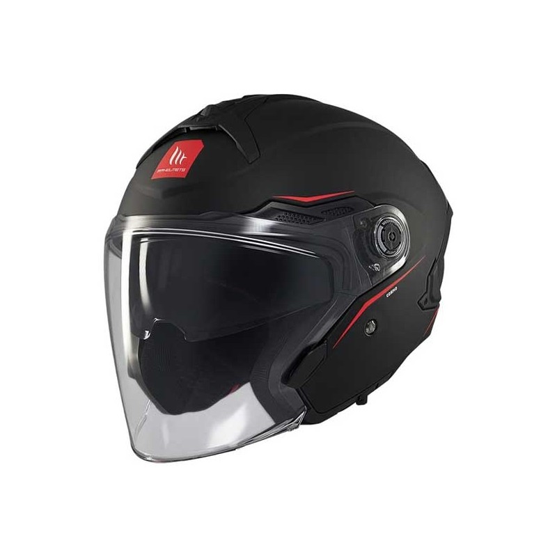 CASCO MT HELMETS JET COSMO SV SOLID A1 NEGRO MATE