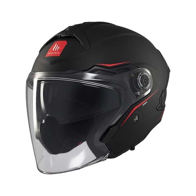 CASCO MT HELMETS JET COSMO SV SOLID A1 NEGRO MATE