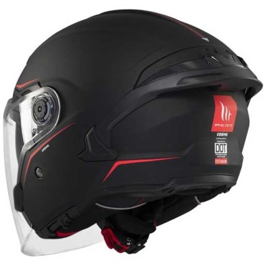 CASCO MT HELMETS JET COSMO SV SOLID A1 NEGRO MATE