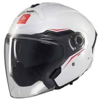 CASCO MT HELMETS JET COSMO SV SOLID A0 BLANCO BRILLO