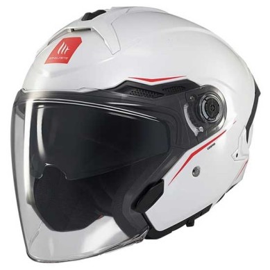CASCO MT HELMETS JET COSMO SV SOLID A0 BLANCO BRILLO
