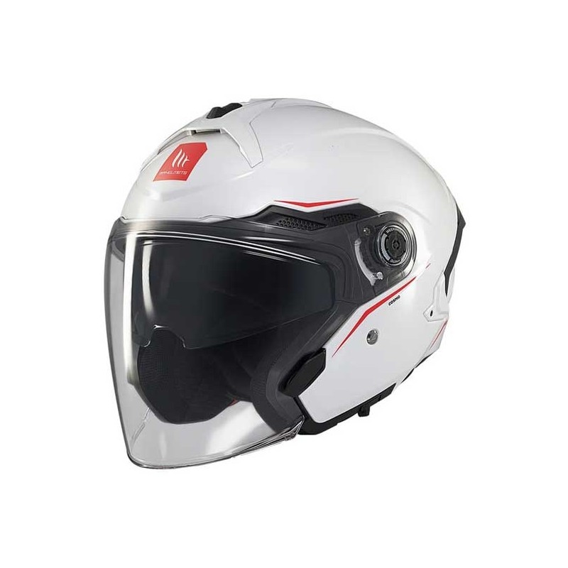 CASCO MT HELMETS JET COSMO SV SOLID A0 BLANCO BRILLO
